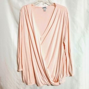 #71 Old Navy Pale Pink Wrap Top Xl